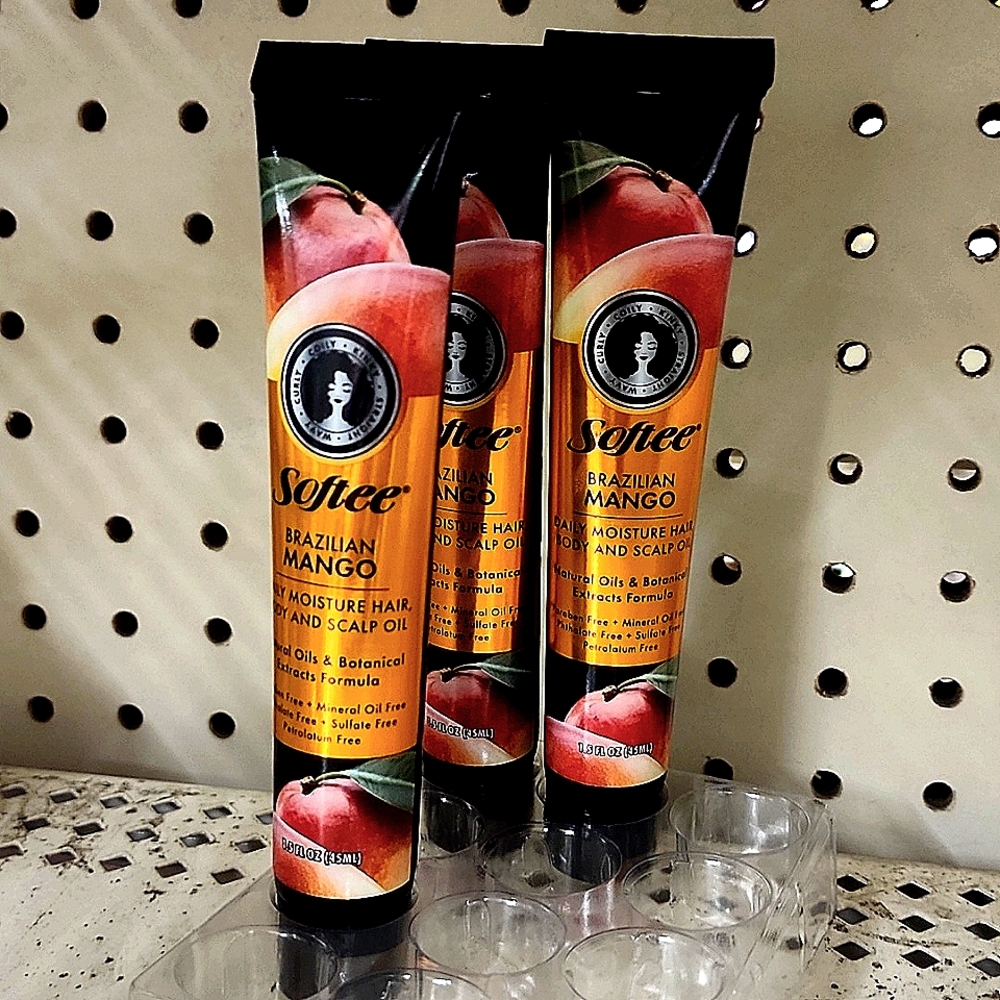 Softee Brazilian Mango Daily Moisture Hair Body and Scalp Oil Set of Two